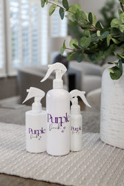 all three sizes of purple duck room & Linen sprays