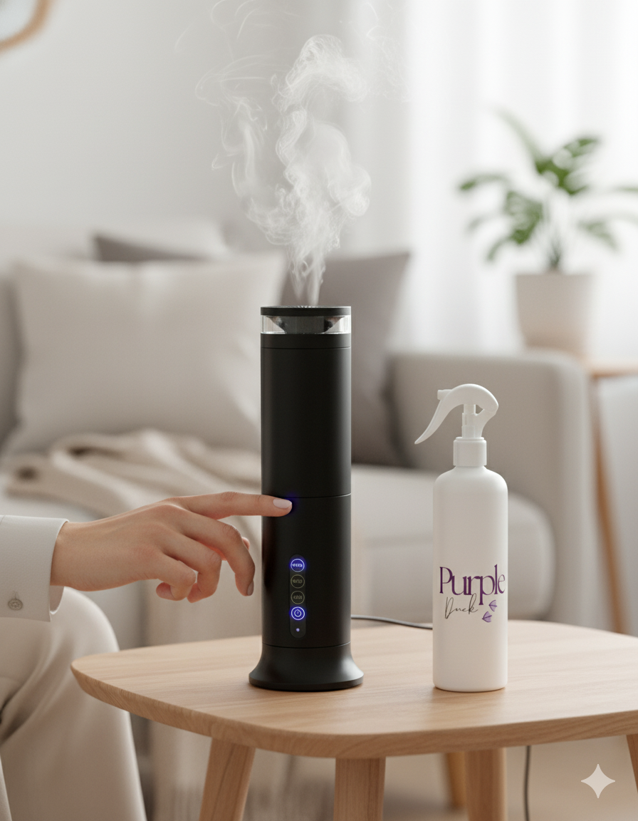 Black Electric Scent Diffuser - Automatic Aroma Diffuser for Continuous Scent