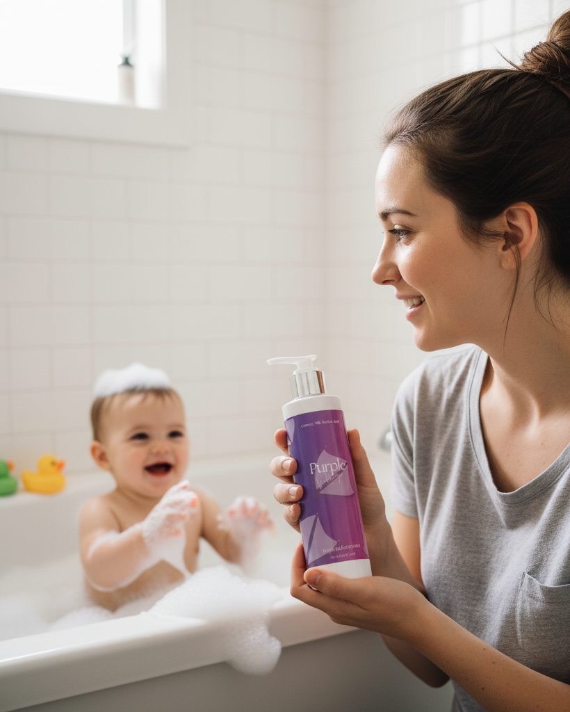 Creamy Coconut Milk Bubble Bath - 8 oz. Gentle Foaming Bath for Babies & Kids