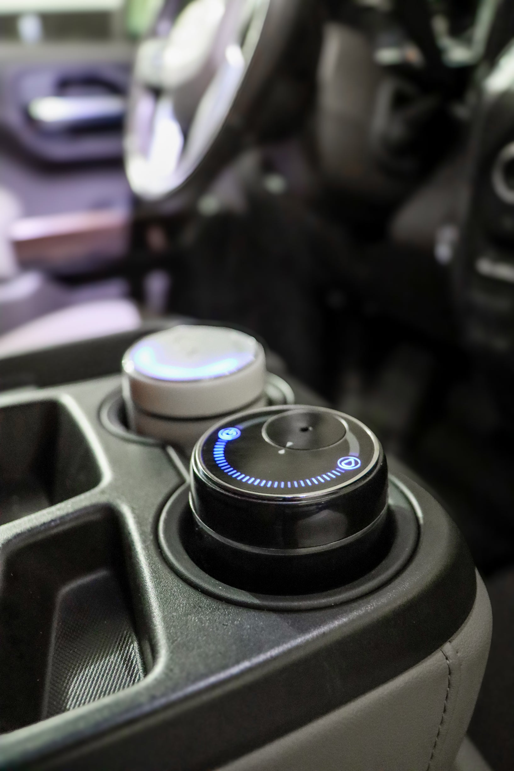 image of black and white car diffusers in the car