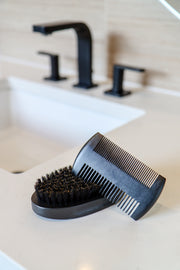 Men's Beard Brush and Comb Set