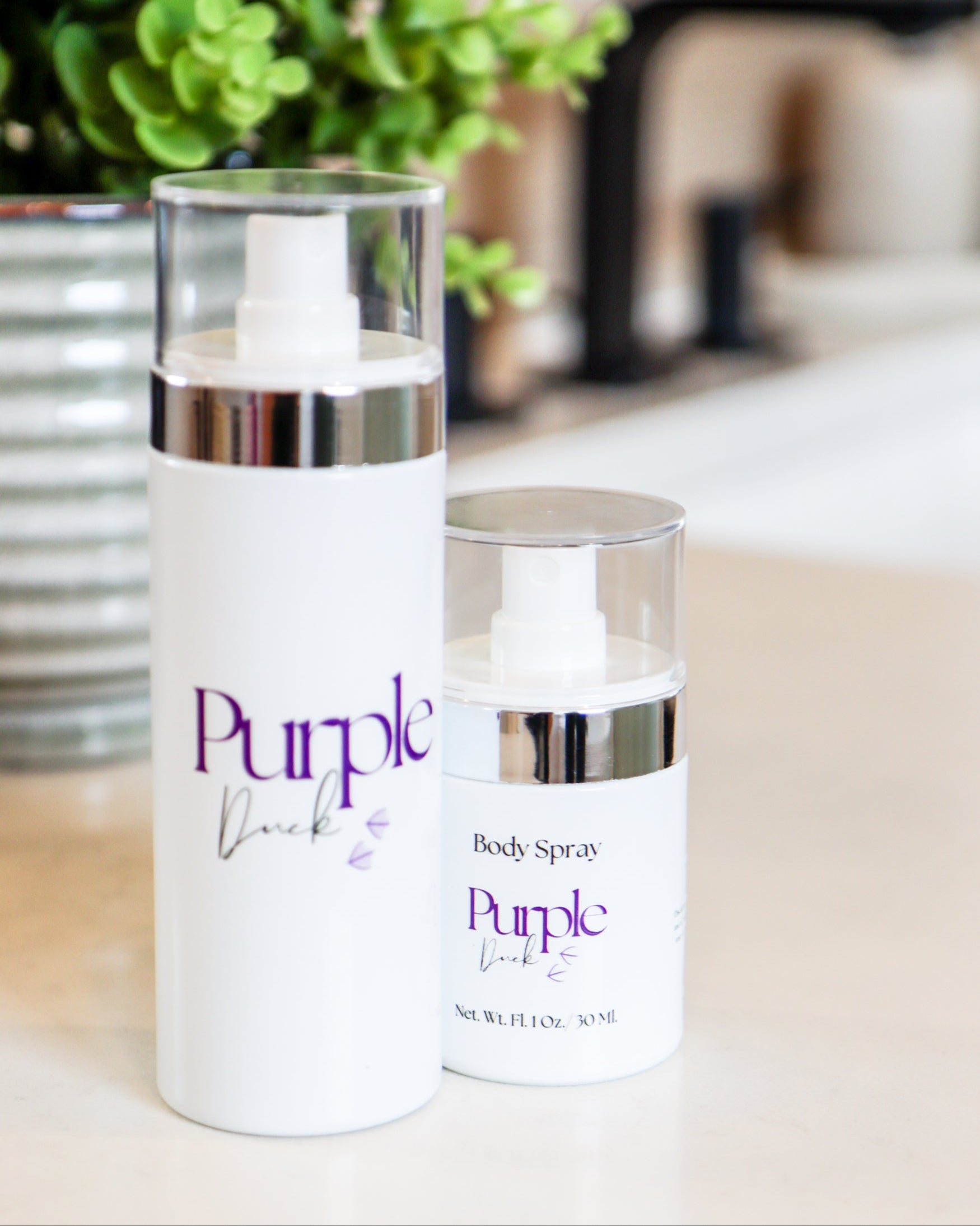 Purple Duck long-lasting perfume in both the 1oz and 3oz size