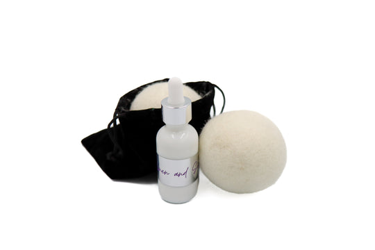 Wool Dryer Balls and 1 oz. Scent Booster